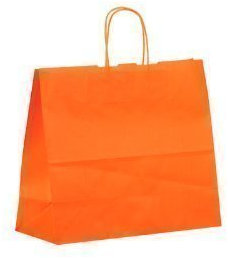 25 Tragetaschen Papier orange 32x13x28cm
