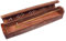 Räucherbox Rauchverteiler Räucherkasten Räuchersarg Räucherkiste mit Messing Ornamenten, für Räucherstäbchen und Räucherkegel geeignet, verwendbar als Räuchergefäß oder Räucherkasten
