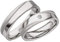 JC Trauringe 925er Sterling Silber Paar-Preis I Ehe-Ringe mit kostenloser Gravur I Verlobungsringe 5 mm breit inkl. Etui-Box I Herren-Ring ohne & Damen-Ring mit Zirkonia-Stein I Gr. 48 bis 72 I A08