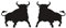 Aufkleber Stier 2x Autoaufkleber Schwarz 11 cm - Bulle el Toro Spanien Set für Auto - Wetterfest UV-Beständig - Urlaub Mallorca Andalusien Pamplona Barcelona I kfz516