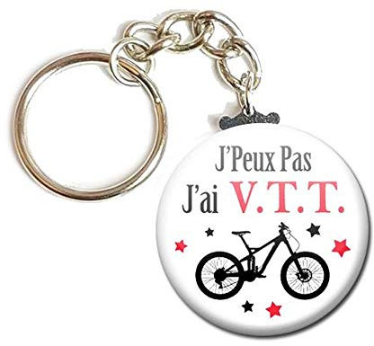 Porte Clés Chaînette 3,8 centimètres j' peux pas j' ai Vtt Vélo Idée Cadeau Accessoire Humour Loisir Hobby Passion Excuse