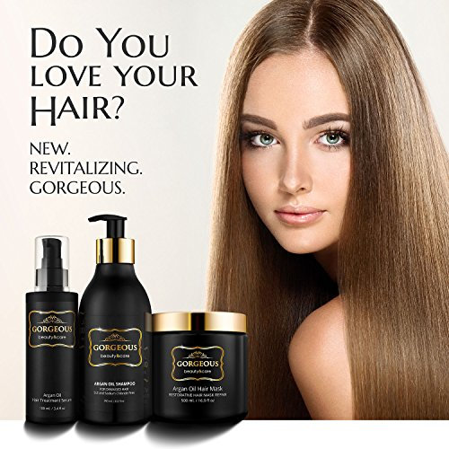 Moroccan Argan Oil Shampoo Ohne SLS. Sanft zu lockigem und farbbehandeltem Haar.