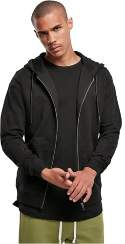 Urban Classics Herren Organic Full Zip Hoodie Kapuzenpullover, Schwarz, 5XL