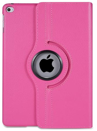 Leather Rotate 360° Stand Case For Apple iPad Air 1st Air 2nd 9.7 2017/2018 5th & 6th Generation (PINK)