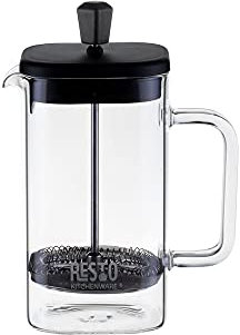 RESTO französischer Kaffeebereiter, French Press System Tee und Kaffeepresse, Teekanne aus Borosilikatglas mit Glasgriff
