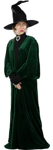 Funidelia | Minerva McGonagall Kostüm - Harry Potter für Damen Zauberer, Gryffindor, Hogwarts - Kostüme für Erwachsene & Verkleidung für Partys, Karneval & Halloween - Größe M-L - Dunkelgrün