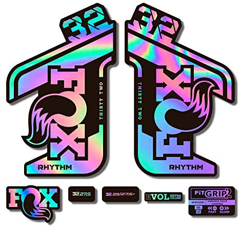 Adesivi compatibili con forcella bici Fox 32 Rhythm 2021