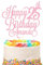 Personalised Happy Birthday Glitter Cake Topper Customised with Any Name & Any Age Party Cake Decoration for 1st 10th 13th 16th 18th 20th 21st 30th 40th 50th 60th 70th 80th (Pink)