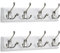 LARHN Garderobenhaken Weiß (2 Stück) - Garderobenleiste Weiß mit 4 Haken in Nickel Matt - 42 cm - Kleiderhaken Wand - Wandgarderobe für Flure, Garderoben, Schlafzimmer und Badezimmer