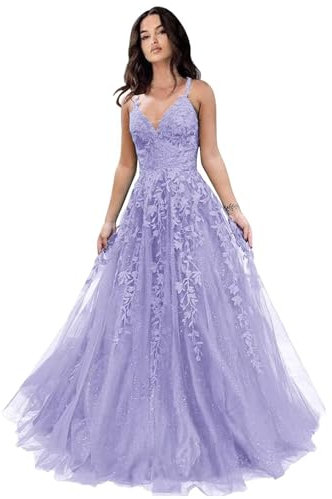 vintys Women's Sparkly One Shoulder Sequin Prom Dresses Long 2024 Sheath Formal Evening Gown with Detachable Train VT008, Lilac, 4