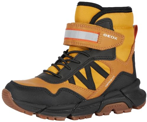 Geox J Flexyper Plus Boy Ankle Boot, Dk Yellow Black, 11 UK Child
