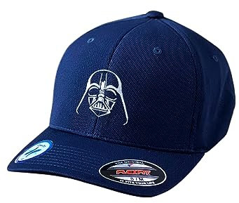 EvolveFISH SW Vader Mütze mit Helm, bestickt, für Erwachsene, Cool & Dry, Marineblau, S/M