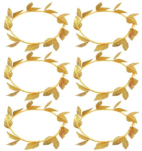 NAUZE Gold Leaf Headbands Roman Goddess Headband Greek Crown Headpiece Laurel Wreath Crown Toga Costume Accessories (6)