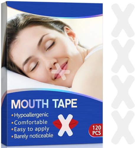HonLena Mouth Tape for Sleeping,120 Stück Mundpflaster Schlafen,Mundkleber Nachts,Anti Schnarch Pflaster und Schnarchpflaster Sleep Tape,Hilft Gegen Schnarchen und Entwickelt Nasenatmungsgewohnheiten