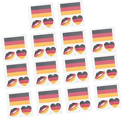 DOITOOL Temporäre Tattoos mit Deutscher Flagge 25 Stück