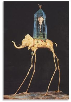 Salvador Dali Malerwerk (Weltraum-Elefant) Poster auf Leinwand, Wandkunstdrucke, Geschenke, Foto, Bild, Gemälde, Raumdekoration, Heimdekoration, 40 x 60 cm