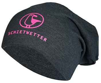 SCHIETWETTER Unisex Erw. Leichte Beanie Mütze Möwe, Übergangsmütze, dünne Kopfbedeckung, Logo-Print, stretch, warm, einfarbig