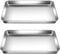 HEIYUET 2er Set 40 x 30 cm Backblech Edelstahl, Rechteckig Auflaufform Fettpfanne Ofenblech Kuchenblech, 2,5cm Tiefes Backblech Fettpfanne Ofenform zum Backen Braten Servieren, Spülmaschinenfest