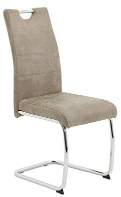 Hela Tische Flora Stuhl, Metall, Beige, 1ner Pack