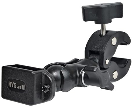 HYS Supporto regolabile per walkie talkie compatibile con radio bidirezionale Motorola Tlkr Baofeng UV5R Kenwood Midland, adatto per bicicletta/moto/auto/camion