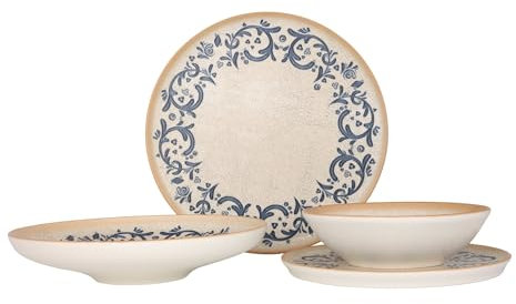 Bonna Ensembles de vaisselle - Viento - 24 pièces - 6 Personnes - Porcelaine