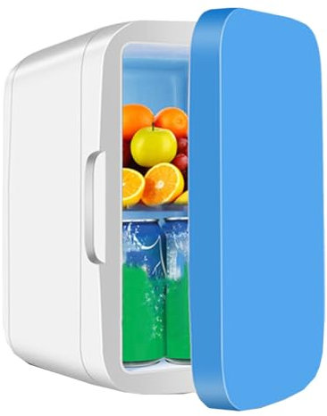Mini Frigo Portatile Elettrico 8 Litri Frigorifero Portatile Per L'ufficio, Frigorifero Per La Cura Della Pelle Con Scomparti, Raffreddatore E Scaldino Termoelettrico Portatile(Color:/Blue,Size:110V)