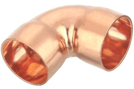 QUARKZMAN 1 Pezzo 28mm 90 Gradi Raccordi per Tubo Tubazioni in Rame a Gomito Corto con Connessione a Saldatura Sudore per Impianti Idraulici, 50x50mm