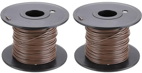 Sourcing Map 22AWG Multi-Strand Tinned Copper Wire, 30m/100ft Brown PVC Insulated, Compatible with Various Devices