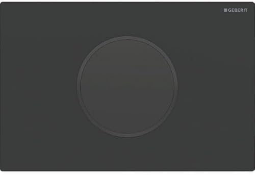 Geberit WC-Steuerung mit elektr. Spülauslösung, Sigma10, 2-Mengen-Spülung, Batteriebetrieb, verschraubbar, 115.909.16.6, Farbe: Schwarz matt lackiert