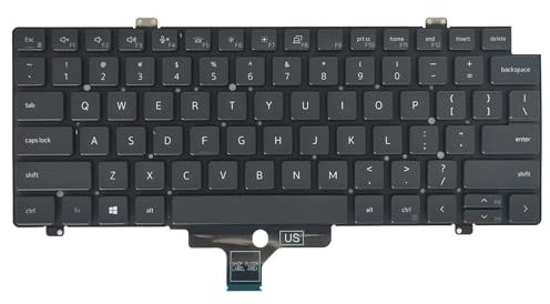 WWGTMC Replacement Keyboard for Dell Latitude 5420 5421 5430 5431 5440 7420 7430 7520 7530 3440 E3440, Precision 3470 3480 Series Laptop with Backlit Keyboard US Layout Key MV4X8 0MV4X8