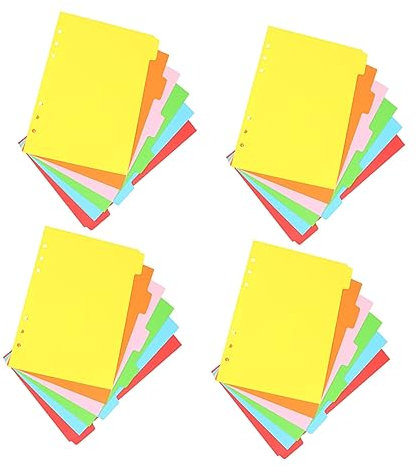 DIYEAH 24St Trennseite dekorative Etiketten Farbige Loseblatt-Marker Buchklassifizierungsmarkierungen trennlaschen trennstreifen für ordner Buchmarkierungen Laschen für Ordner Papier