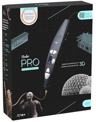 3Doodler PRO(2025) 3D-Druckstift, Design- und Prototyping-Werkzeug für kreative Profis, inklusive Spezialkunststoffmaterialien, austauschbarem Düsenset und mehr