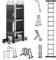 VEVOR Mehrzweckleiter, 7-in-1-Multifunktionsleiter, A-Rahmen mit 3 Stufen und Gerüstbrett, Teleskopleiter, Leitergerüst 3550 mm, robuste Leiter, 150 kg Tragkraft, für den Außenbereich zu Hause