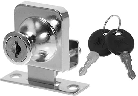 OSALADI Display Cabinet Lock Glas Showcase Lock Für Vitrinen Und Schränke Ohne Bohren Installieren Geeignet Für Zuhause Und Geschäfte