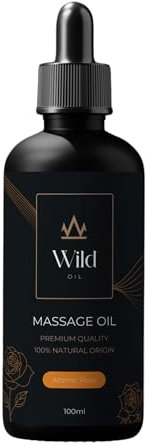 Wild Massage Oil – Natural & Vegan Body Oil for Hydration, Relaxation & Aromatherapy, Moisturising Skin & Nourishing Hair Treatment, Non-Greasy, Fast Absorbing, Professional Massage Use – 100ml
