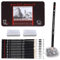 Ormromra 12 Stück Skizzienstifte, Bleistift Set mit 2 Weißer Radiergummi, Zeichenstifte Set (8B 7B 6B 5B 4B 3B 2B B HB F H 2H), Professionelle Bleistifte für Mädchen,Junge,Anfänger, Künstler
