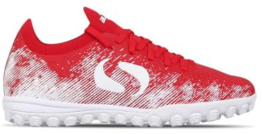 Sondico Kids Blaze Junior Astro Turf Trainers Football Boots Red/White 4 UK Child
