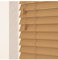 50mm Slat Light Oak Real Wood Venetian Blind With Strings 120cm Drop