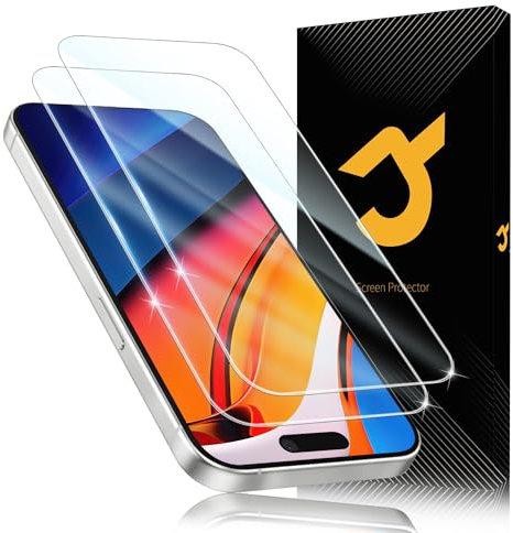 JZG 2 Stück Schutzfolie für iPhone 15 Pro (6,1 Zoll) – 9H Härte, HD Klar, Kratzfest, Einfache Installation, Anti-Fingerabdruck, Panzer Schutz Glas Folie Displayschutz für iPhone 15 Pro
