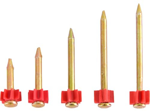 50 Pcs Concrete Masonry Steel Nails for Brick Wall,5 Sizes of Galvanized Anti-Corrosion Masonry Nail,Fixing Advertising Boards Wall Nails,Hardware Accessories Fasteners for DIY and Home Maintenance