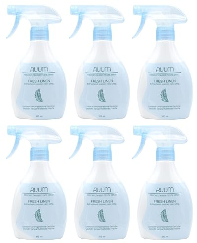 RUUM Textilerfrischer Spray - 6er Pack je 370 ml, Fresh Linen