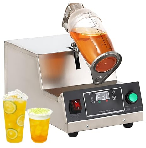 Automatischer Cocktail-Shaker, 140W elektrischer Bubble Tea Shaker mit Digitalanzeige, einstellbare Zeit von 0–180 Sekunden, Milchtee-Shaker mit rutschfesten Füßen, für Restaurants und Cafés
