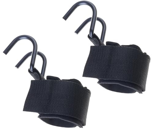 Dasbsug 1/2 pz Sollevamento Pesi Grip Gancio Ausiliari Grips Cinghia Da Polso Peso In Metallo Per Casa Palestra Con Gancio
