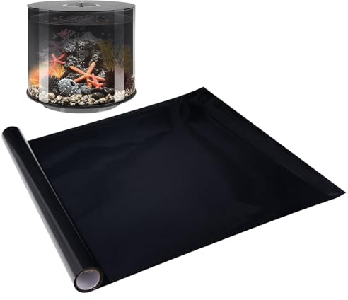 Generisch Aquarium Folie Selbstklebend-Hintergrund - Schwarzes Aquarium Poster, Selbstklebende Rückwandfolie Zur Dekoration Von Aquariums, Glasbecken, Fischtank, Terrarium, Reptilienbecken