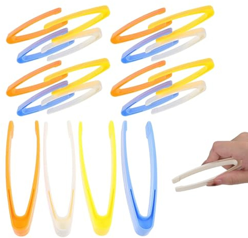 NASSMOSSE Pinces en Plastique pour Enfants, 20 Pinces à motricité Fine en Plastique, Petites de Couleurs Vives pour projets créatifs