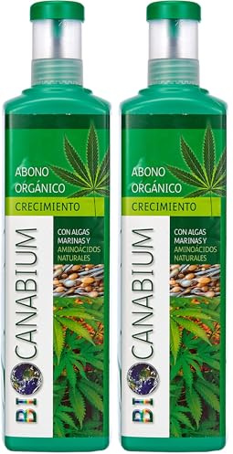 Flower - Canabium Abono Crecimiento 1L | Con Algas Marinas y Aminoácidos Naturales | Para un Crecimiento Vigoroso | Combina Tradición e Innovación, Único (Paquete de 2)