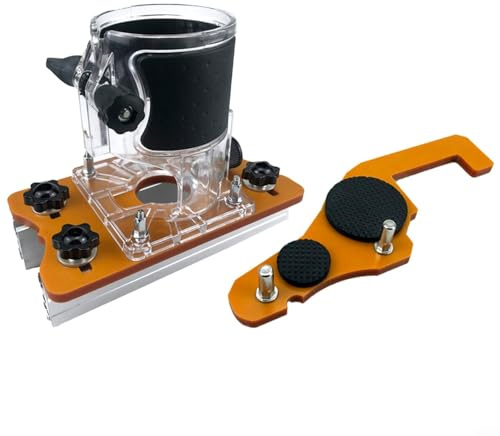TONIXY 2 In 1 Router Table Wood Trimmer Router Base Slotting Bracket With Locator For 65Mm Trimming Machine, Adjustable Thickness 0-5cm