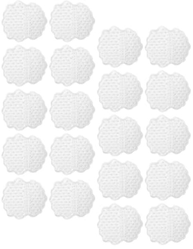 Achselschweißpads aus Vliesstoff für Frauen, Weiß | Schweißabsorbierende Einweg Pads, Haftung und Hautnaher Sitz, Diskret unter Kleidung, 20 Stück Packung