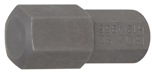 BGS 4956 | Bit | Außensechskant 10 mm (3/8) | Innensechskant 12 mm | Länge 30 mm | Chrom-Vanadium-Stahl (S2)