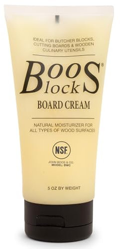 Boos Block Board Cream (5 oz) - Chopping Board Wax - Cutting Board Wax - Food Grade Beeswax - Care & Maintain